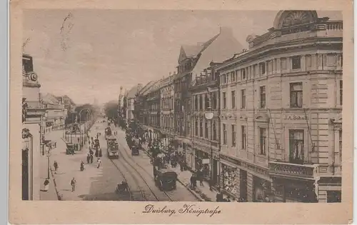 (74514) AK Duisburg, Königstraße, 1918