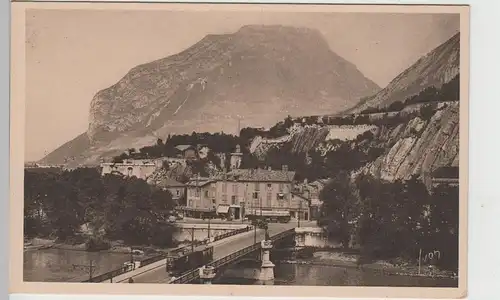 (74473) AK Grenoble, Le pont de France et le Casque de N'ron, vor 1945