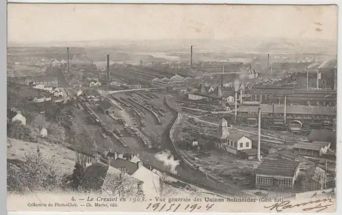 (74472) AK Le Creusot, usines Schneider, Blick a.d. Schneider-Werke 1904