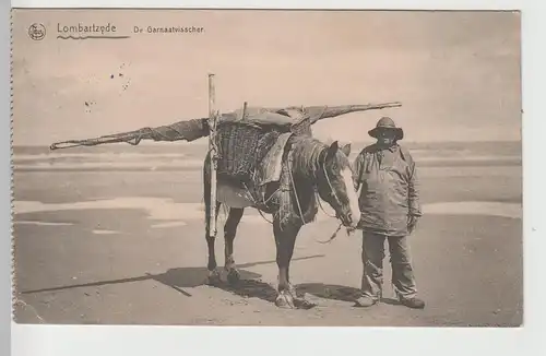 (74463) AK Lombartzyde, De Garnaatvisscher, Feldpost 1914-18