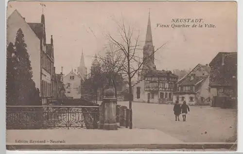 (74443) AK Neustadt an der Weinstraße, Platz am Speyerbach, vor 1945