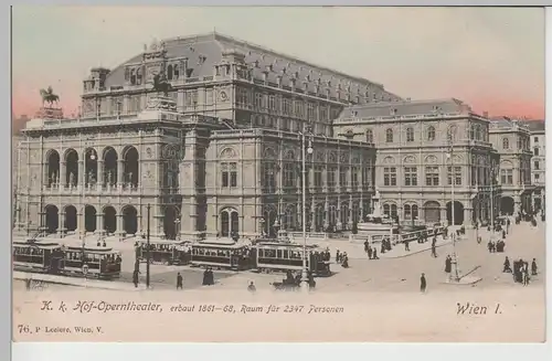 (74438) AK Wien, K.k. Hof-Operntheater, bis 1905