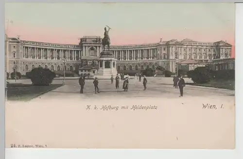 (74435) AK Wien, K.k. Hofburg mit Heldenplatz, bis 1905