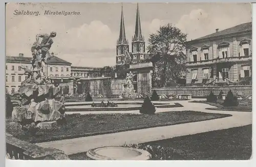 (74429) AK Salzburg, Mirabellgarten, 1907