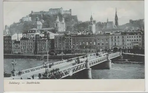 (74428) AK Salzburg, Stadtbrücke, bis 1905