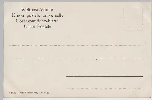 (74426) AK Salzburg, Residenzplatz m. Hofbrunnen u. Glockenspiel, bis 1905