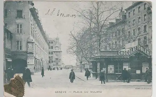 (74376) AK Genf, Genève, Place du Molard, 1909