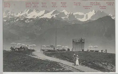 (74344) AK Rigi-Kulm, Aussichtspunkt gg. die Berner Hochalpen, vor 1920