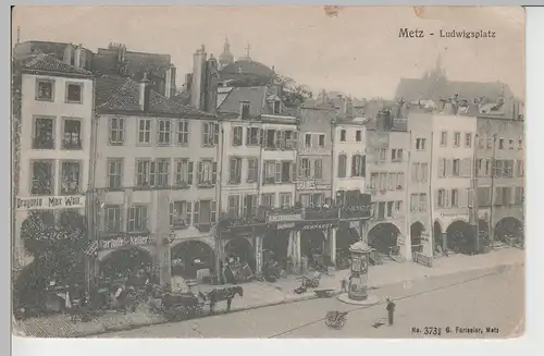 (74327) AK Metz, Ludwigsplatz, vor 1920