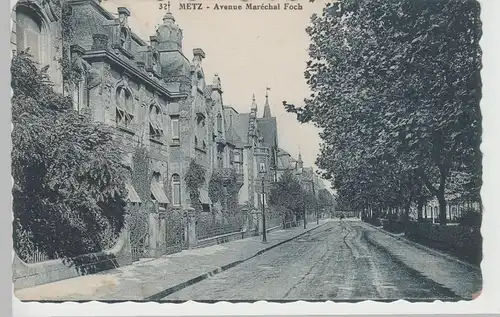 (74326) AK Metz, Avenue Maréchal Foch, 1927