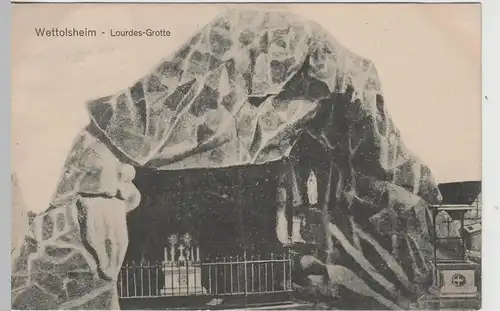 (74310) AK Wettolsheim, Grotte de Lourdes grandeur réelle, vor 1945
