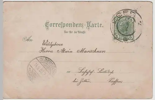 (74293) AK Eger, Cheb, Kaiserburg, 1906