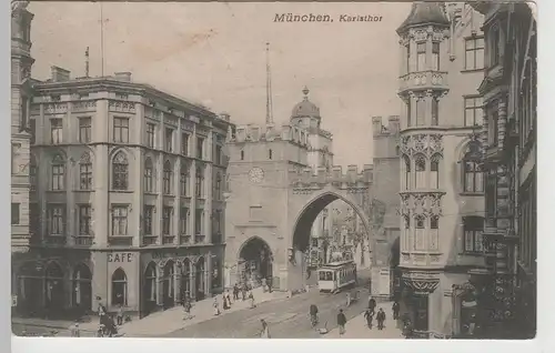 (74218) AK München, Karlstor, vor 1920
