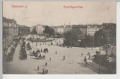 (74186) AK Hannover, Ernst August Platz, 1913