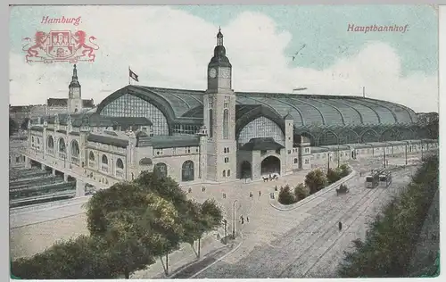 (74132) AK Hamburg, Hauptbahnhof, 1912