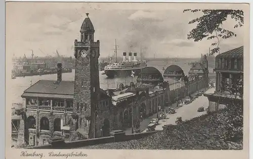 (74131) AK Hamburg, Landungsbrücken, nach 1945