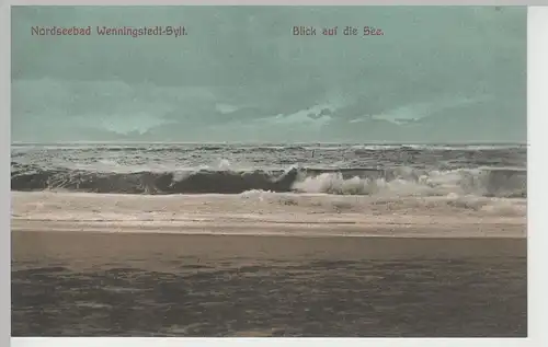 (74099) AK Nordseebad Wenningstedt auf Sylt, Blick auf die See, 1907