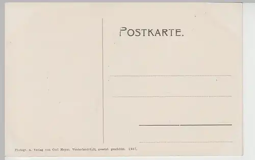 (74099) AK Nordseebad Wenningstedt auf Sylt, Blick auf die See, 1907