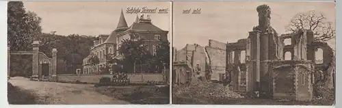 (73965) AK 1. WK, Schloss Fricourt, einst u. zerstört, Klappkarte, bis 1918