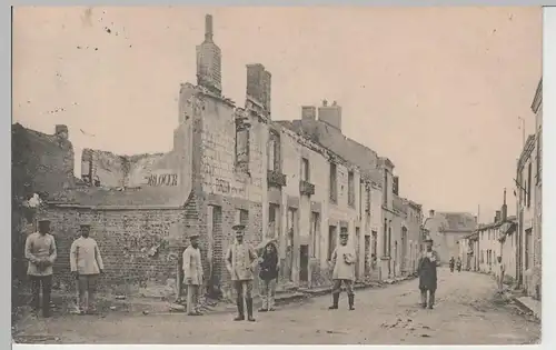 (73947) AK 1. WK, Le Châtelet, Soldaten, zerstörter Ort, Feldpost 1917
