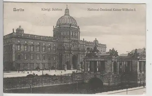 (73810) AK Berlin, Schloss, Denkmal Kaiser Wilhelm I. 1906