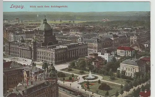 (73693) AK Leipzig, Reichsgericht, Schmuckplatz, Villen, Feldpost 1916