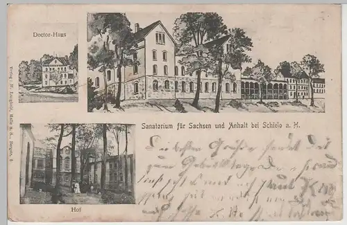 (73584) AK Schielo, Harz, Sanatorium für Sachsen u. Anhalt 1907