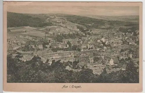 (73492) AK Aue, Erzgeb., Panorama, vor 1945