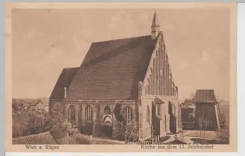 (73449) AK Wiek, Rügen, Pfarrkirche St. Georg, vor 1945