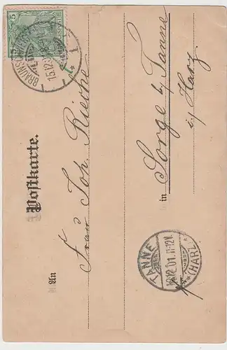 (73362) AK Gruss aus Braunschweig, Gewandhaus, Litho 1901