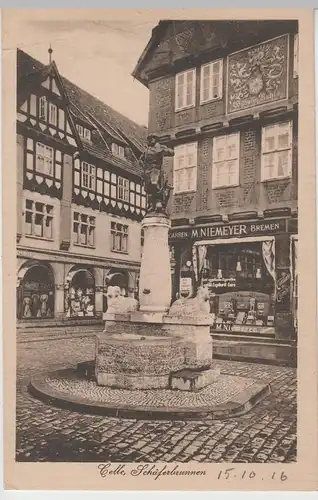 (73324) AK Celle, Schäferbrunnen 1916