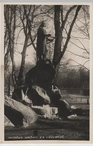 (72993) Foto AK Innsbruck, Walther von der Vogelweide Denkmal, vor 1945