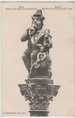 (72979) AK Bern, Kindlifresserbrunnen, Detail, vor 1945
