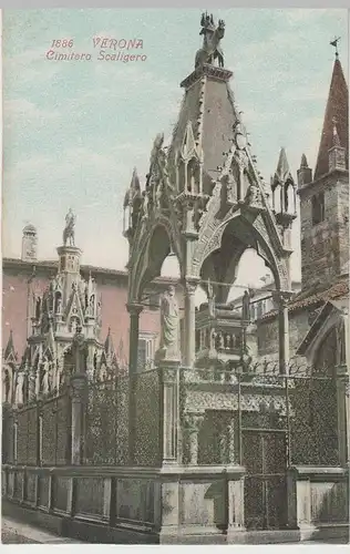(72973) AK Verona, Cimitero Scaligero, Santa Maria Antica, bis um 1905
