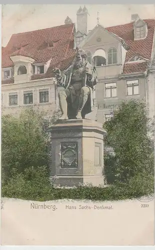 (72921) AK Nürnberg, Hand-Sachs-Denkmal, vor 1945