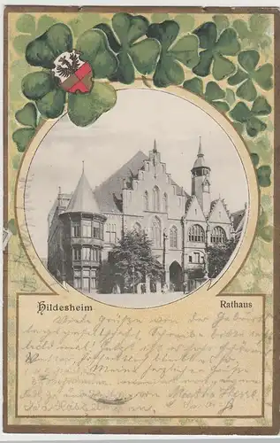 (72776) AK Hildesheim, Rathaus, Prägekarte 1902