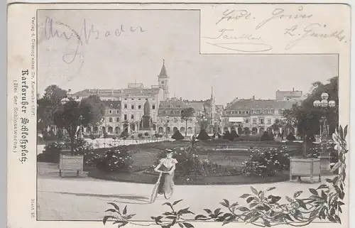 (72692) AK Karlsruhe, Schlossplatz bei der Schlosswache, 1898