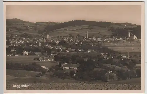 (72691) Foto AK Deggendorf, Gesamtansicht, Feldpost 1940