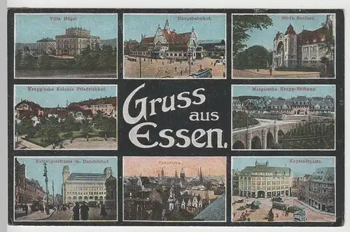 (72632) AK Gruss aus Essen, Mehrbildkarte, 1923