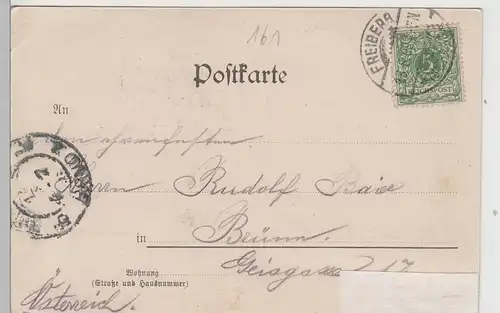 (72583) AK Gruss aus Freiberg, Gesamtansicht, 1899