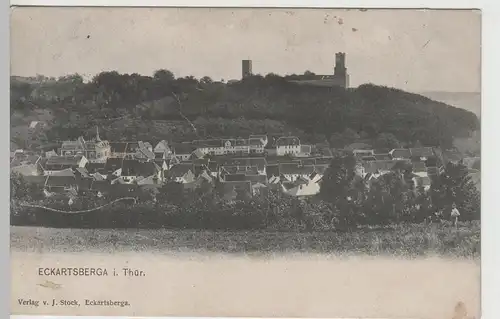 (72471) AK Eckartsberga, Panorama mit Eckartsburg 1907