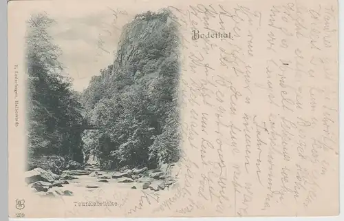 (72353) AK Harz, Bodetal, Teufelsbrücke 1900