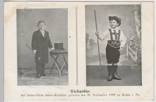 (72302) AK Richardus, der kleine fidele Salon-Komiker, um 1905