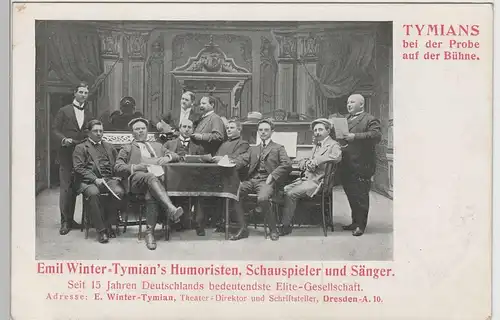 (72300) AK Emil Winter-Tymian m. Humoristen, Schauspieler u. Sänger v. 1945