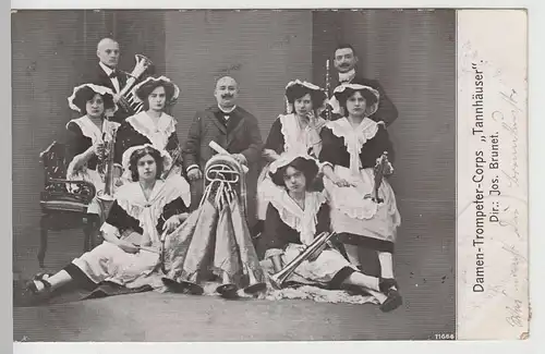 (72293) AK Damen Trompeten Corps "Tannhäuser", 1911