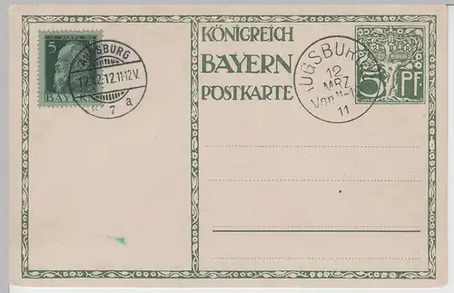 (72183) Künstler AK Motivganzsache, 90. Geburtstag Luitpold v. Bayern 1911