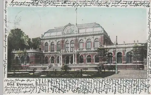 (72128) AK Bad Pyrmont, Kurhaus 1904