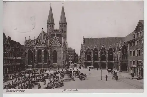 (72074) AK Braunschweig, Altstadtmarkt, Altstadtrathaus, Martinikirche 1908