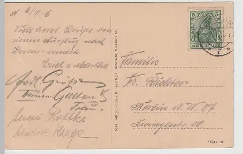 (72062) AK Goslar, Kaiserworth 1916