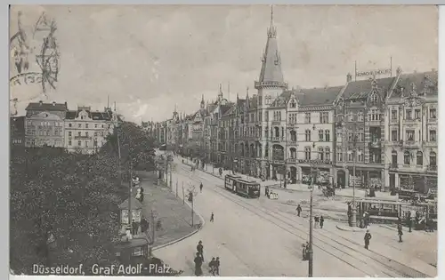 (71956) AK Düsseldorf, Graf Adolf-Platz, 1908